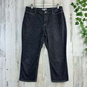 Pendleton black wash capri denim jeans size 10